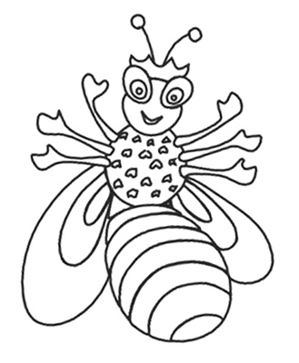 Bumble Bee Coloring Page Printable for Kids | Just Free Image Download