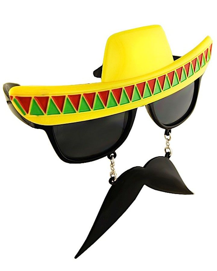 Mexican fiesta glasses with mustache | DIY Fiesta