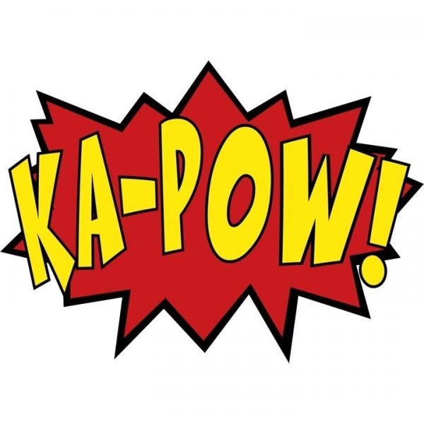 6 Mini Comic Sound Effect Decals Boom Zam KaPow by WilsonGraphics