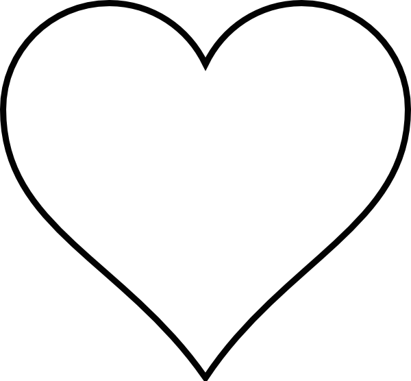 Black Outline Heart Clip Art - vector clip art online ...