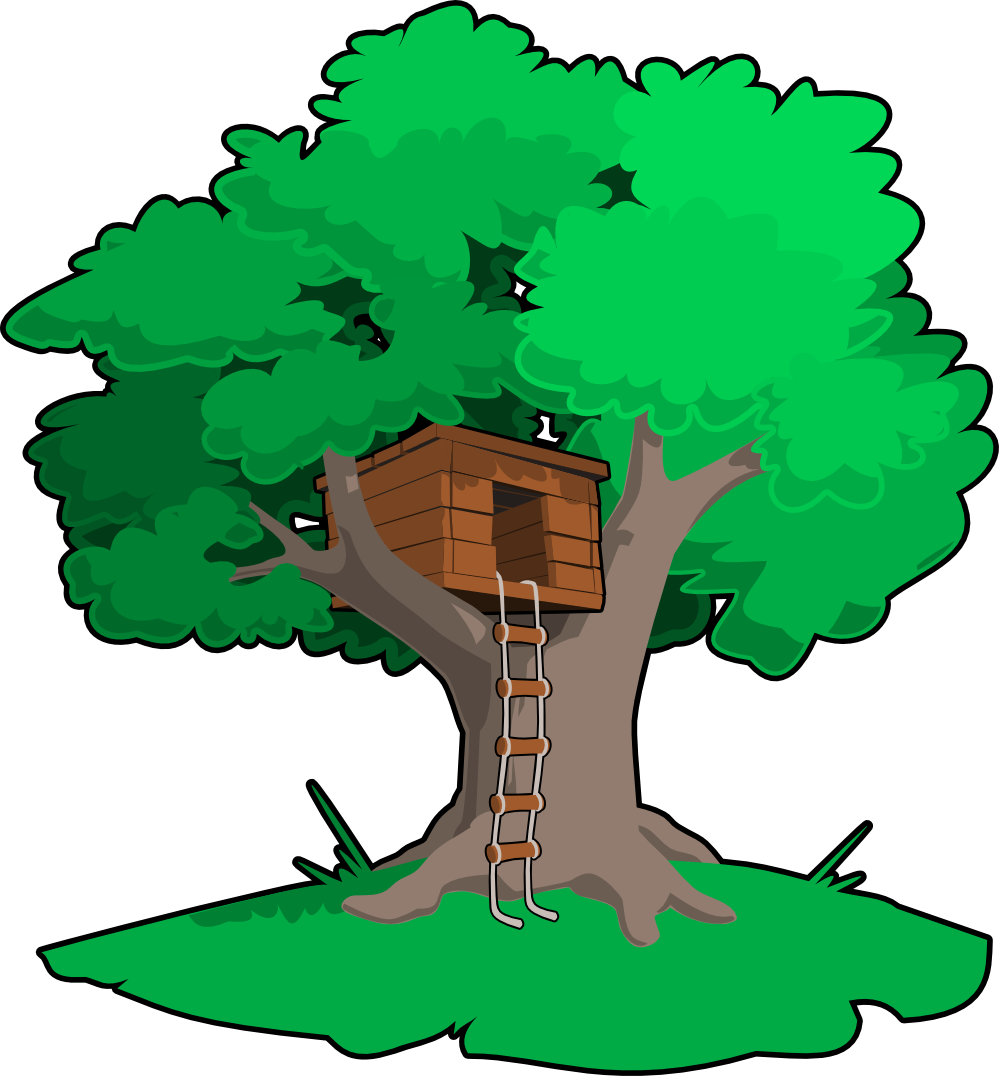 Clip Art: tree house super duper SVG