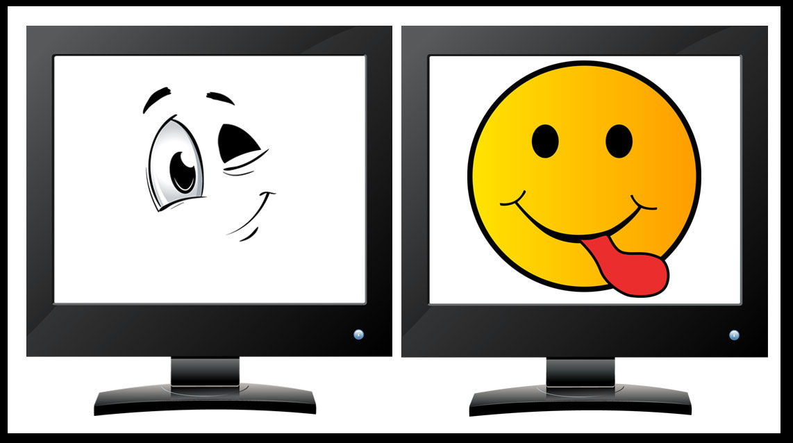 Computers With Faces Clip Art