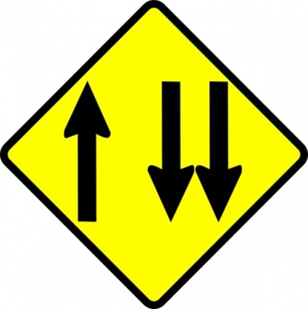 Caution Overtaking Lane clip art | Download free Vector