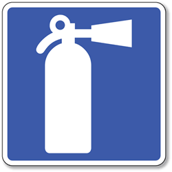 Buy Fire Extinguisher Symbol Sign - 8x8
