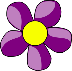 Purple flowers clip art