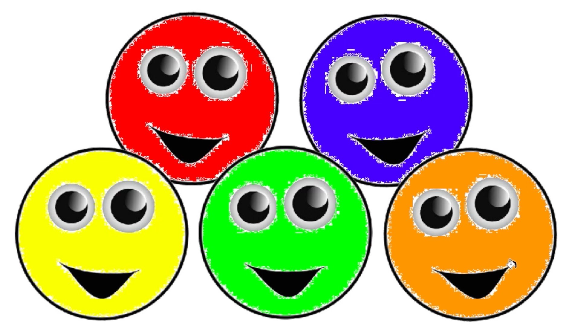 Learn Colors For Children With Smiley Faces Coloring Page - YouTube