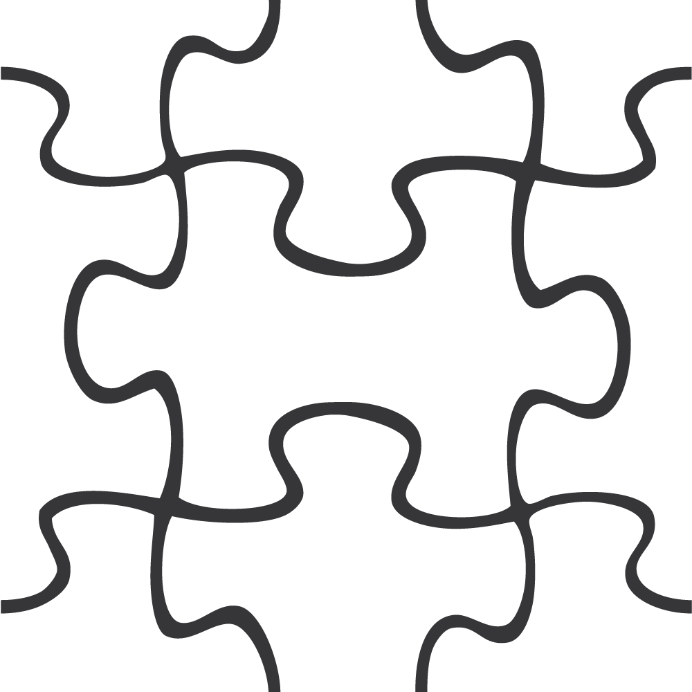 5 Piece Puzzle Template