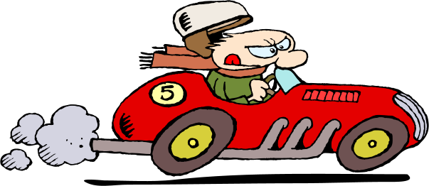 Cartoon race car clipart