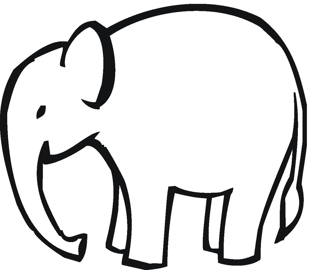 Baby Elephant Clipart Outline - Free Clipart Images