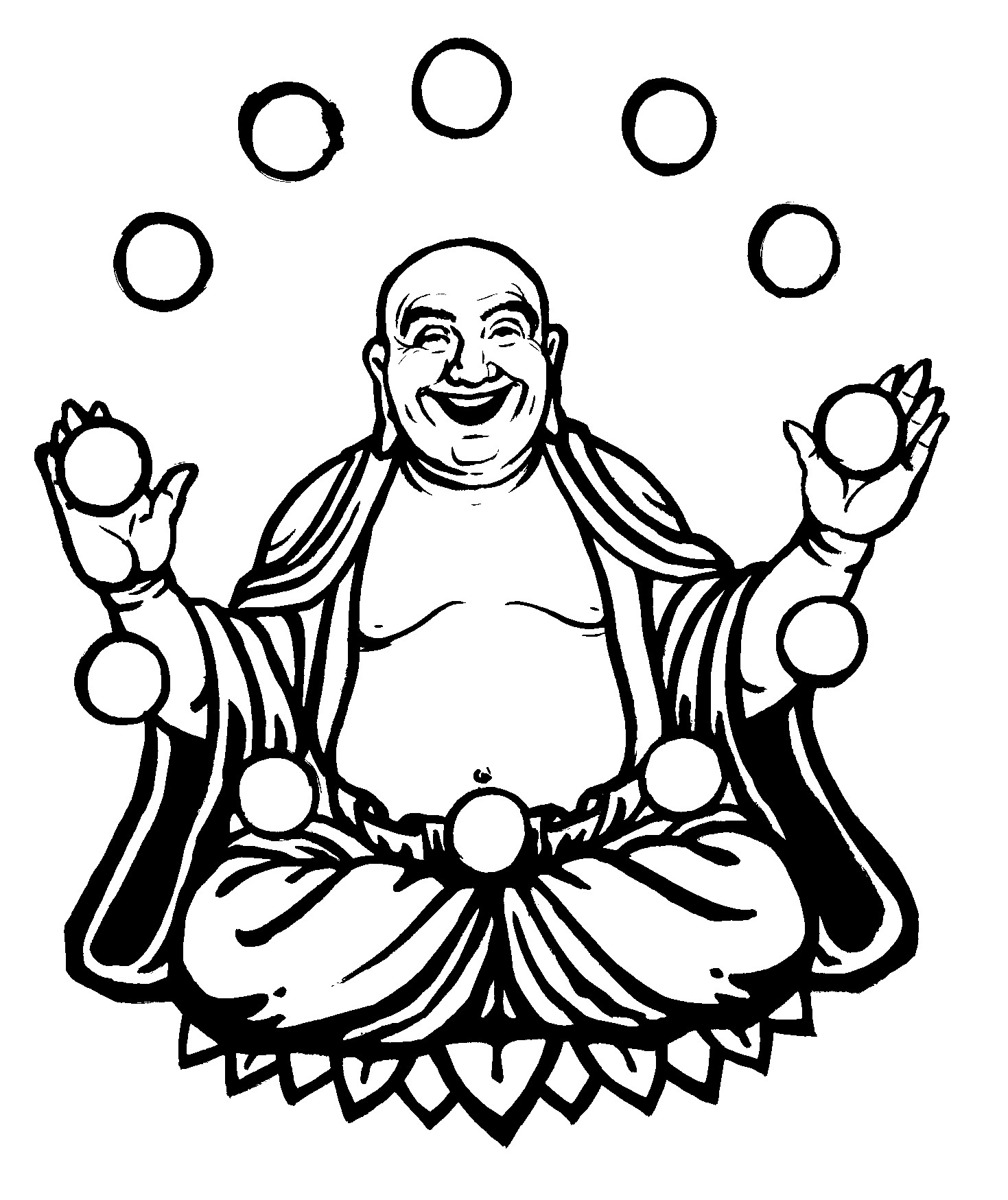 Simple Buddha Drawing