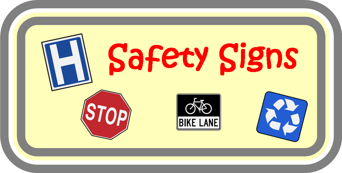 Folder Games and More: Safety Signs
