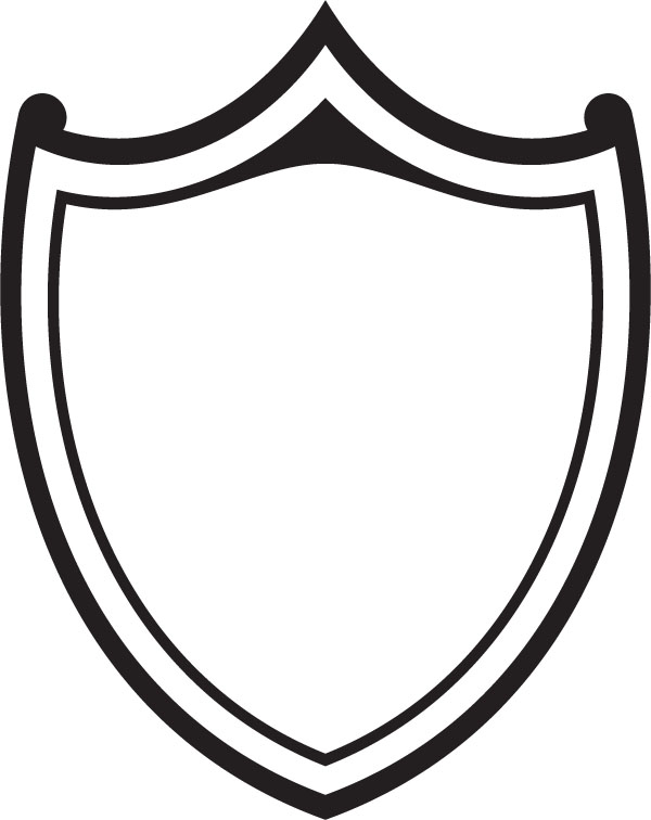 Shield line art clipart