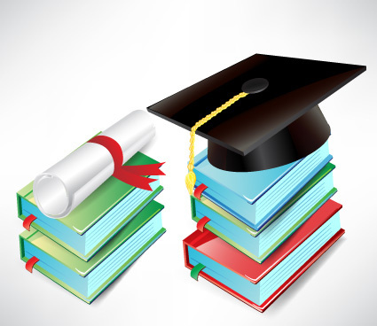 Graduation cap and diploma vector Free vector in Encapsulated ...