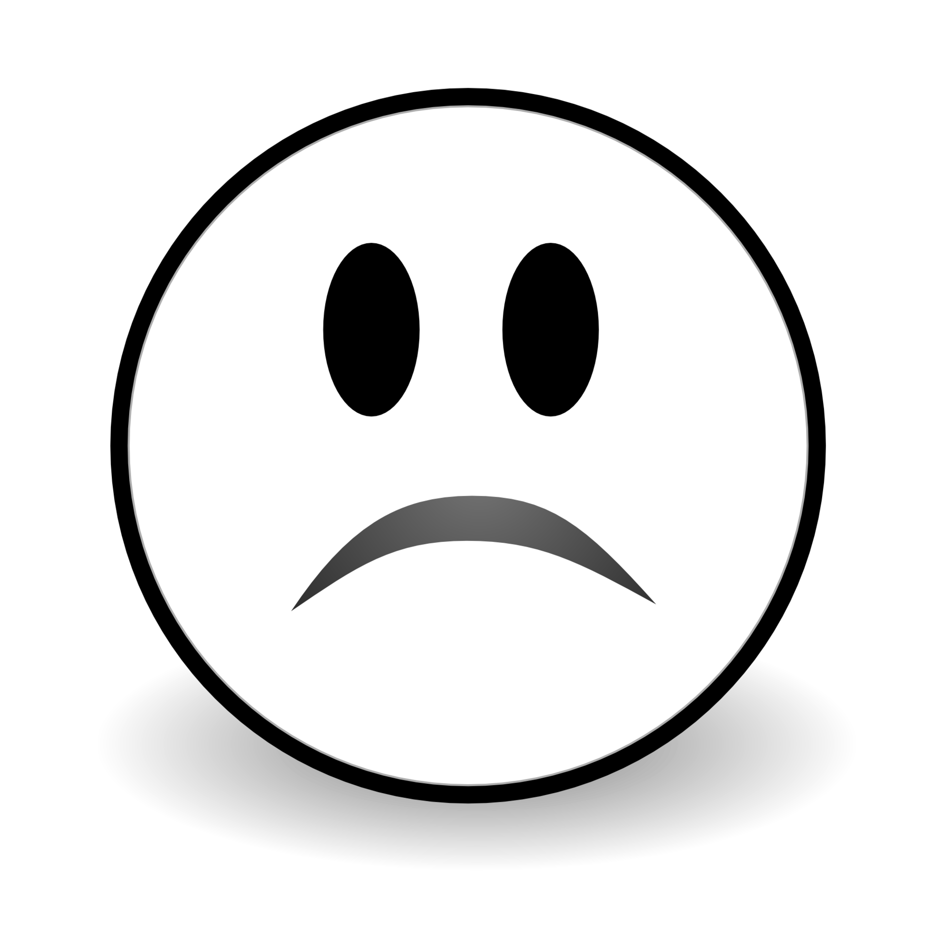 Clip Art Sad Face Black And White Clipart - Free to use Clip Art ...