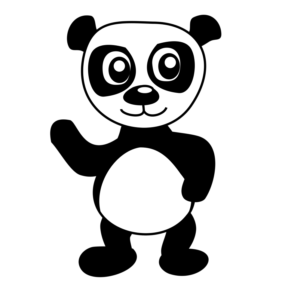 Panda | Free Stock Photo | Illustration of a cartoon panda bear ...