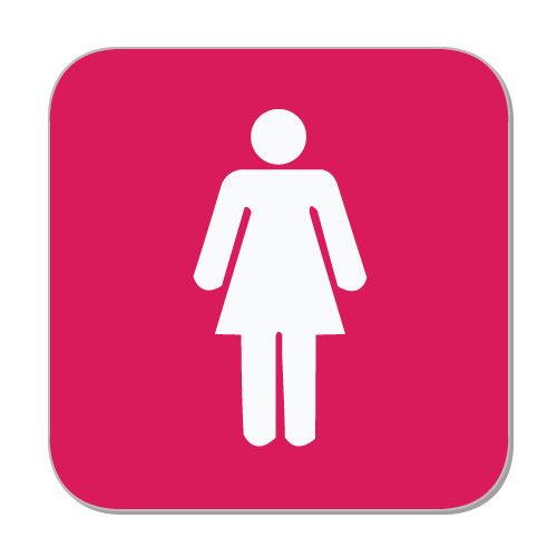 Female Toilet Sign Coaster