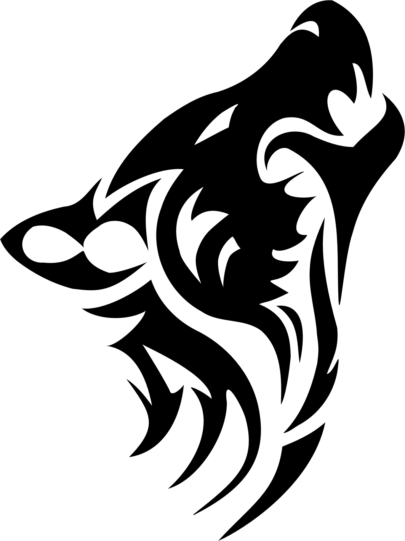 Download PNG image: Tattoo wolf PNG image