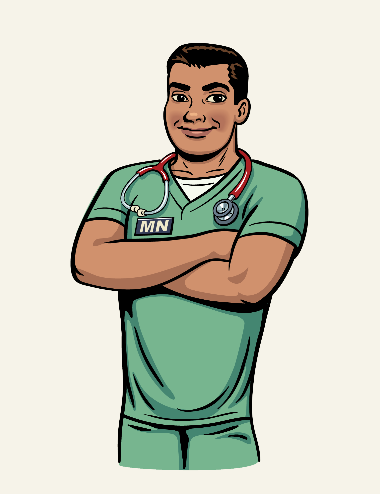 Male Nurse Cartoon Clipart