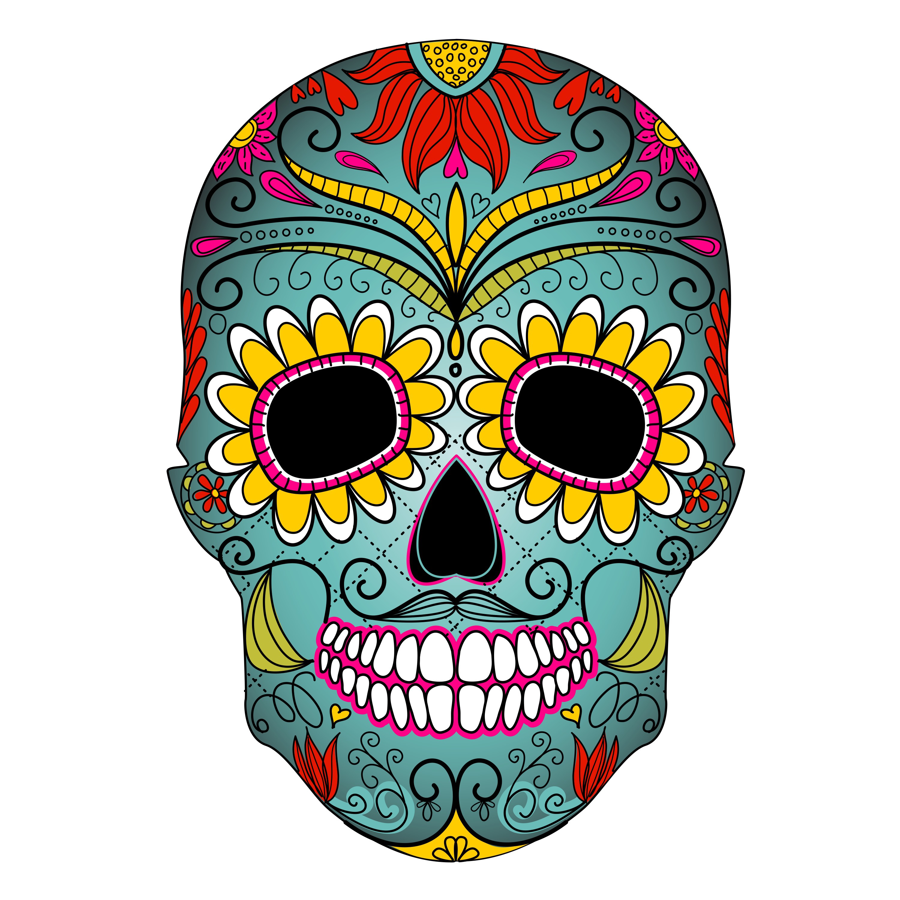 ... Day Of The Dead Skulls Clip Art ...