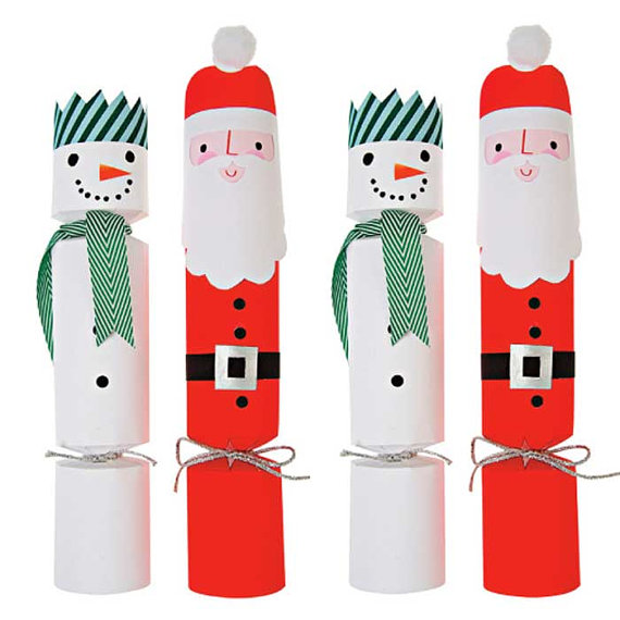 DIY Christmas Cracker Kit by Meri Meri, Christmas Party Poppers, Santa and Snowman Holiday