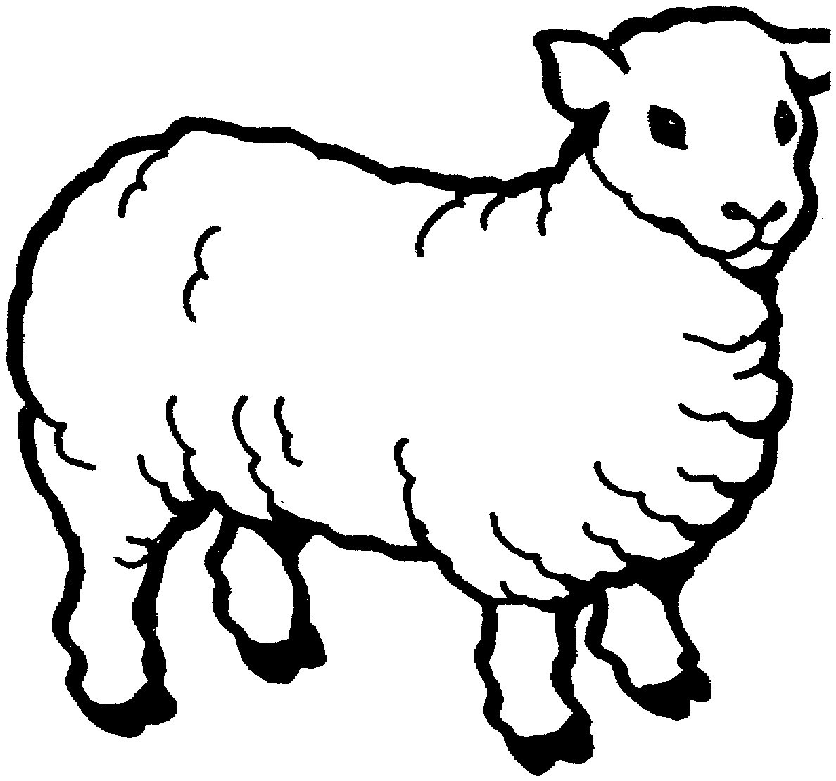 Lamb Clip Art Black And White - Free Clipart Images