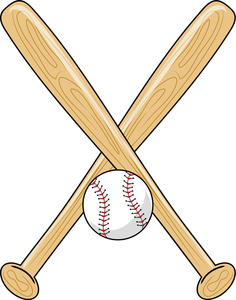 Baseball Ball And Bat Clip Art - Free Clipart Images