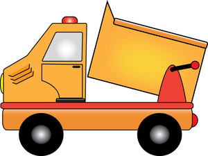 Dump Truck Clipart Image - clip art image of a cartoon dump truck