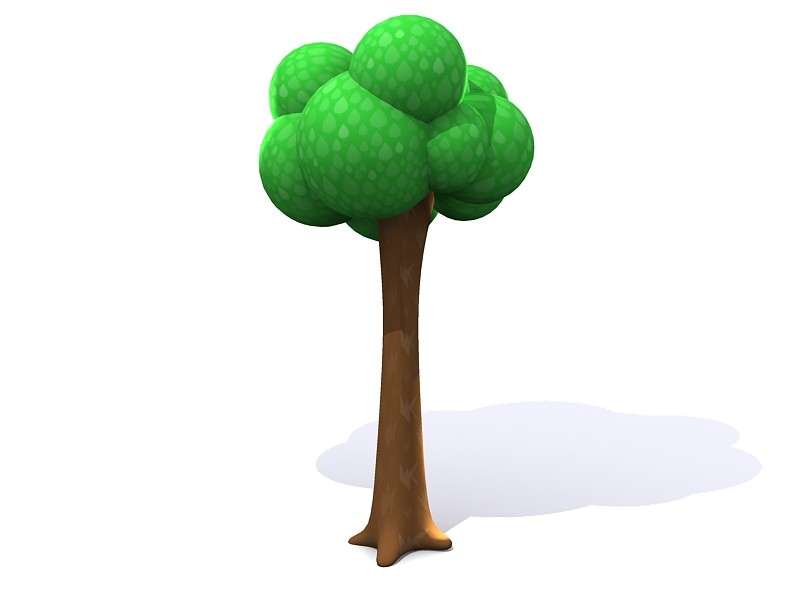 tall simple cartoon tree max