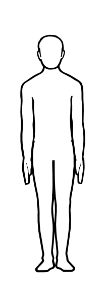 Human body outline clipart