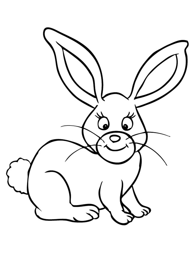 Cute Bunny Rabbit Coloring Pages - Gimoroy.com