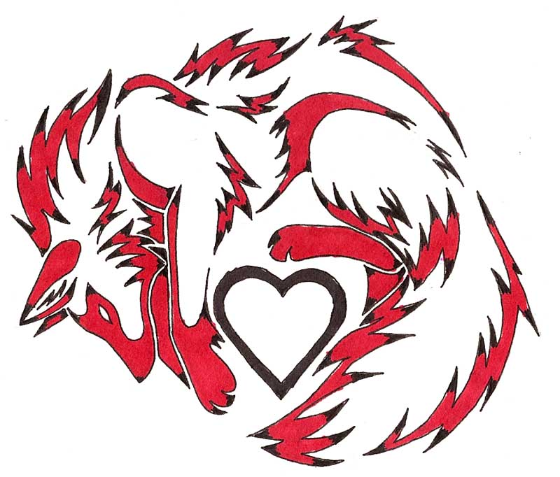 Heart Fox Tattoo by CaptainMorwen on DeviantArt