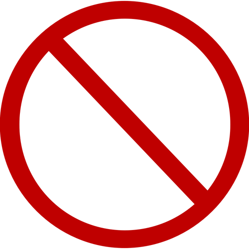 Prohibition sign vector image | Public domain vectors