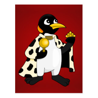 Cartoon Emperor Penguin Postcards | Zazzle