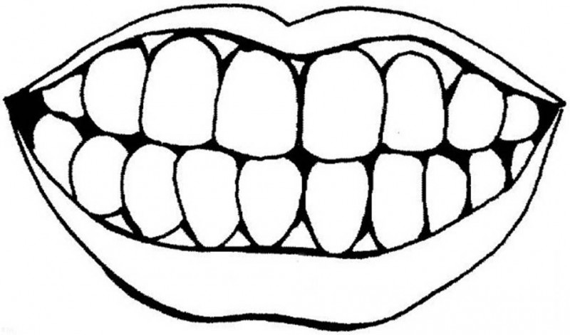 Mouth Teeth Template
