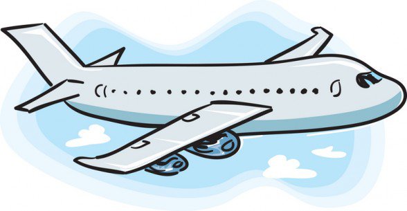 Airplane taking off clipart