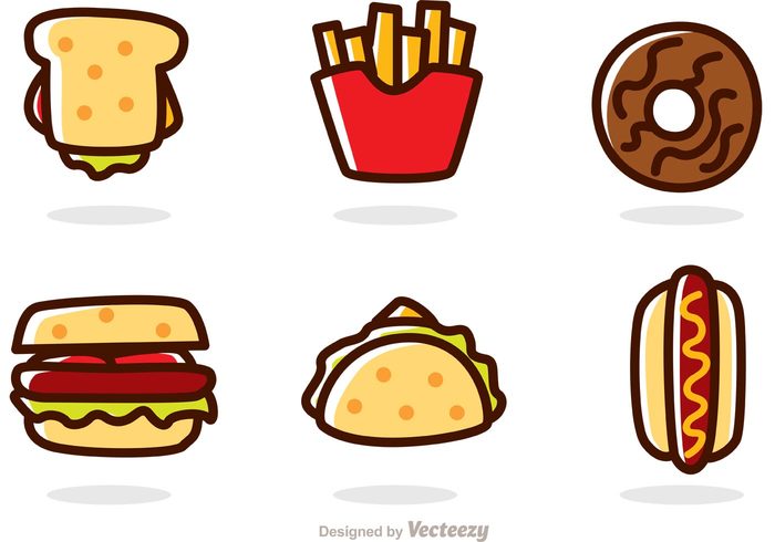 Cartoon Fast Food Vectors - Download Free Vector Art, Stock ...