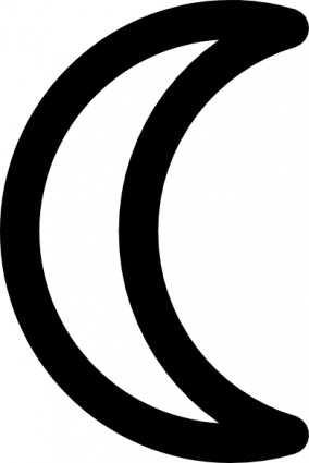 Moon Symbol Decrescent clip art Vector clip art - Free vector for ...