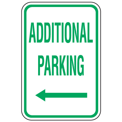 Visitor Parking Signs - Additional Parking Right Arrow | Seton