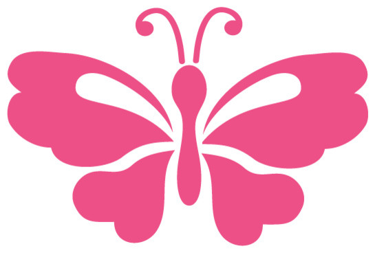 Garden Butterfly Stencil 4 for Painting - Contemporary - Wall ...
