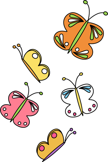Flying butterfly clipart