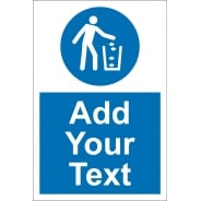 Projecting Use Litter Bins Signs - from Key Signs UK