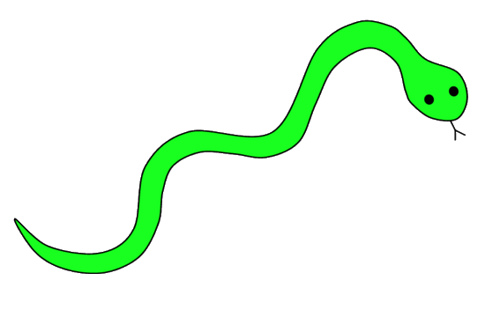 Cartoon snakes long clipart image #7886