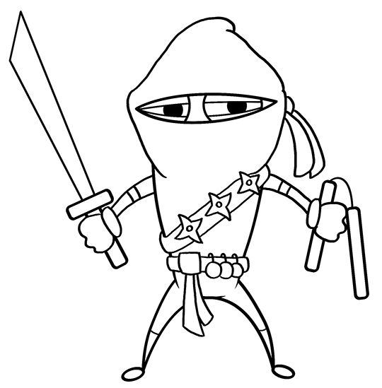 How to Draw a Ninja Cartoon Character