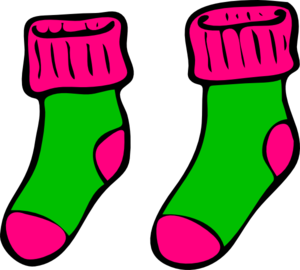 Green Pink Sock clip art - vector clip art online, royalty free ...