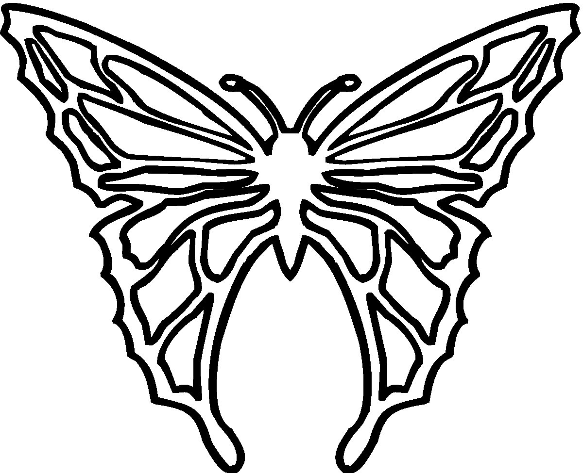 Butterfly Wings Outline - ClipArt Best