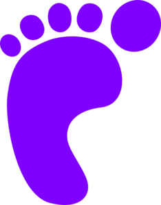 Purple Footprint Clip Art - vector clip art online ...