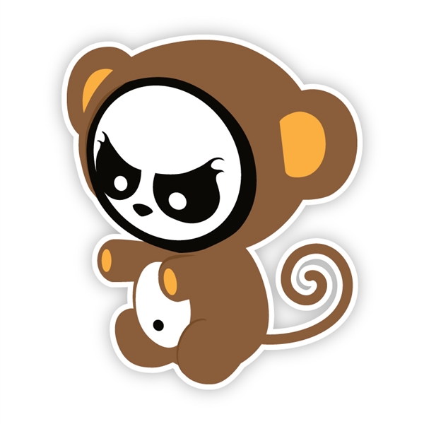 Angry Panda Wall Graphics: Monkey