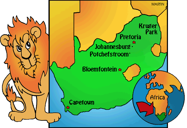 South Africa Map Clipart