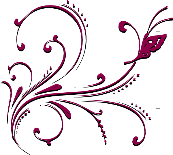 free butterfly swirl clip art - photo #8