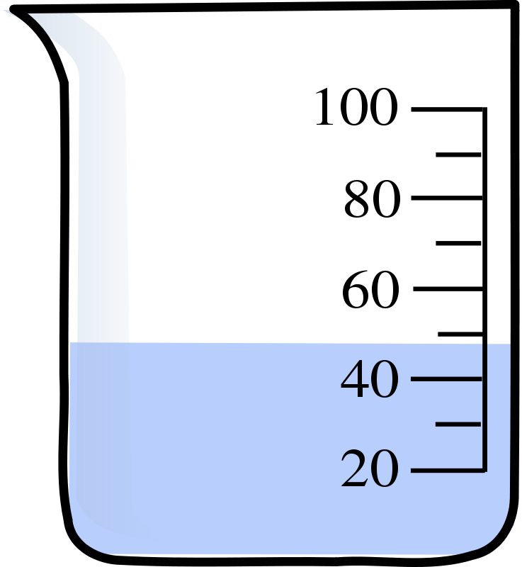 Science beaker colored water clipart